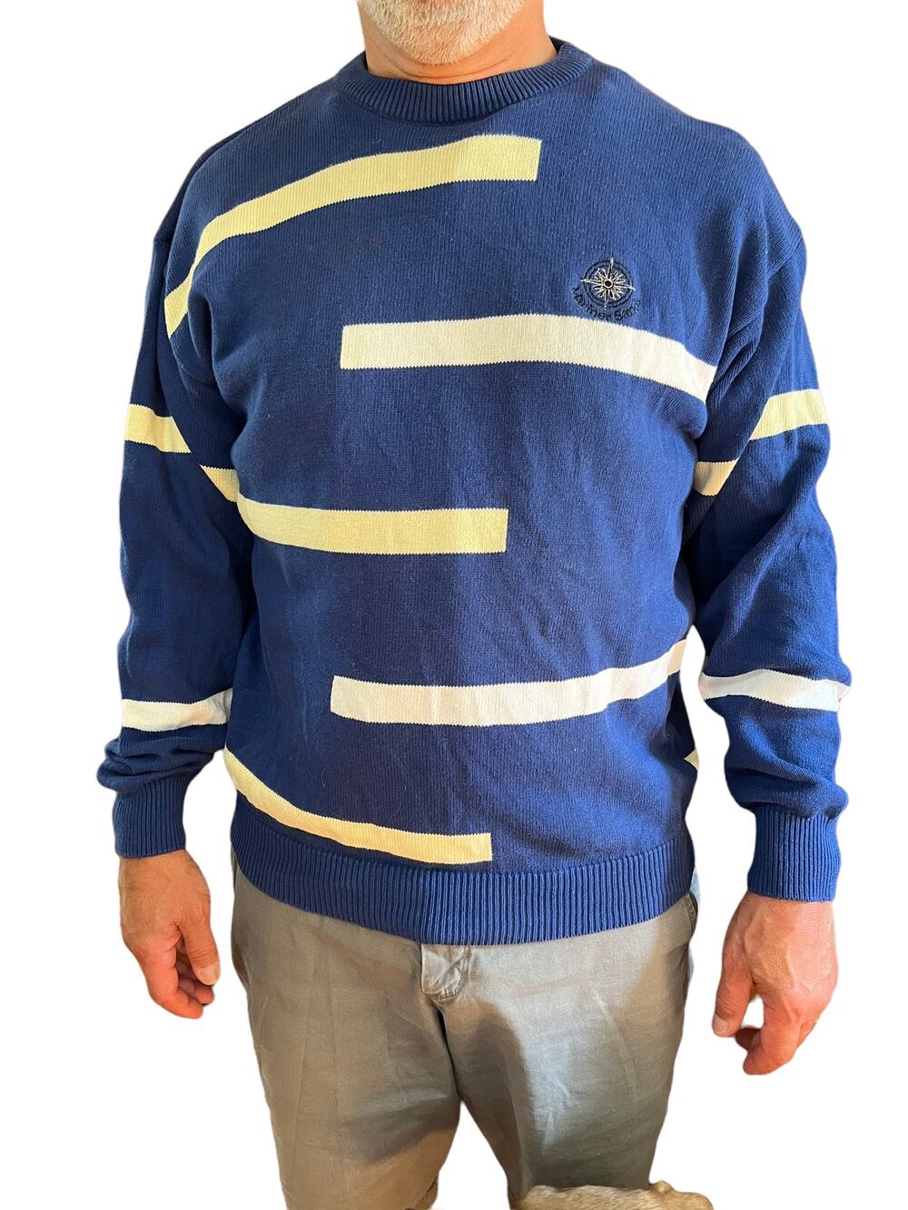 Pringle Scotland Nick Faldo Golf Sweater Mariner Sands Blue